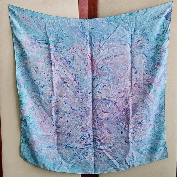 Marbled Dye Patterned Scarf - Picture 7 of 8